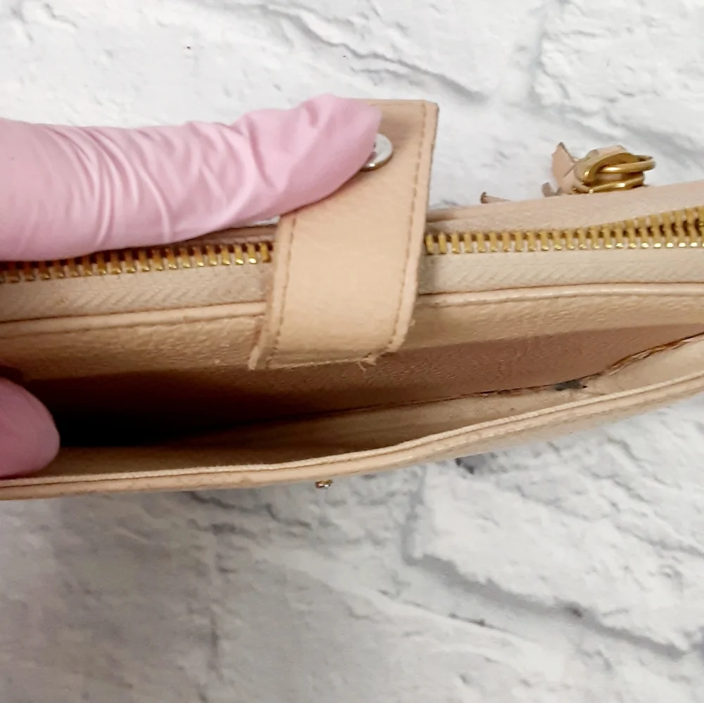 Marc and Graham nude leather zip wallet